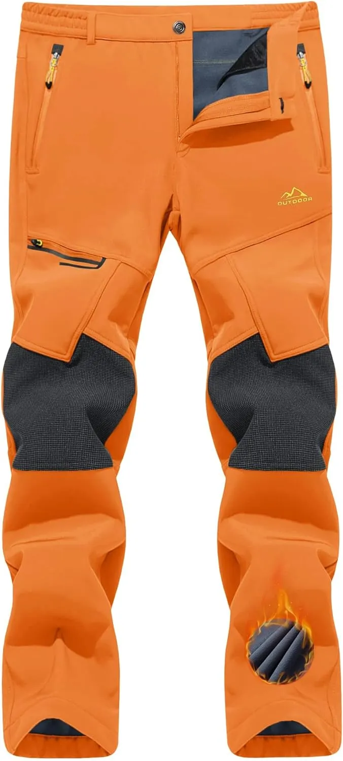 Men's Snow Ski Pants Winter Fleece Lined Pants for Mens