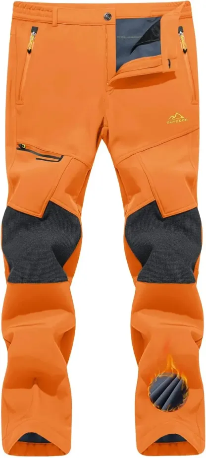 Men's Snow Ski Pants Winter Fleece Lined Pants for Mens