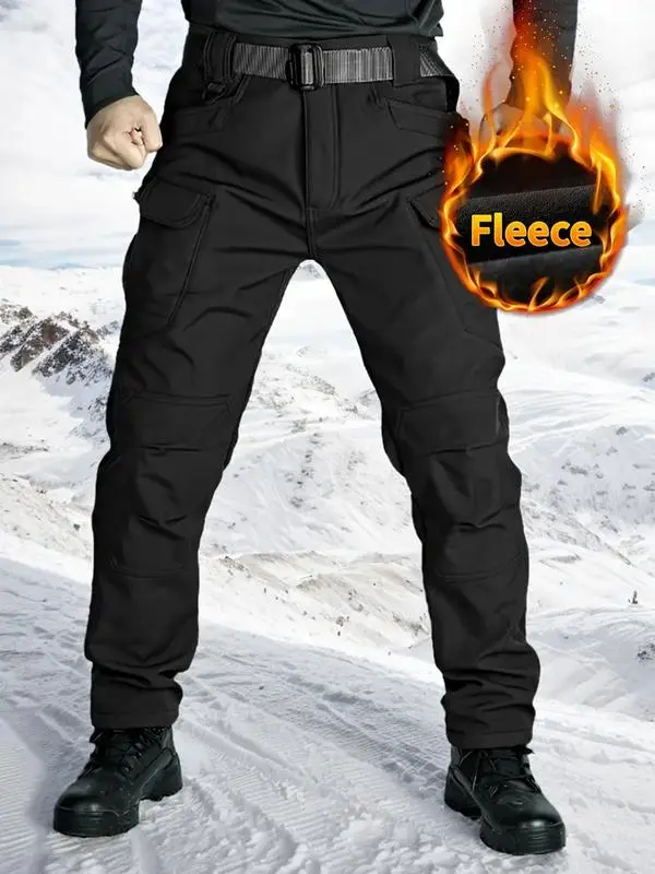 Men's Windproof Fleece-Lined Tactical Pants