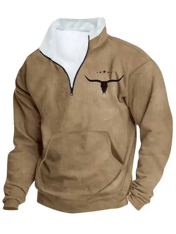 Men’s Ethnic Pattern Zip-Up Fleece Hoodie – Warm. Stylish. One-of-a-Kind. 🔥 Limited-Time Offer — 40% OFF This Week Only!