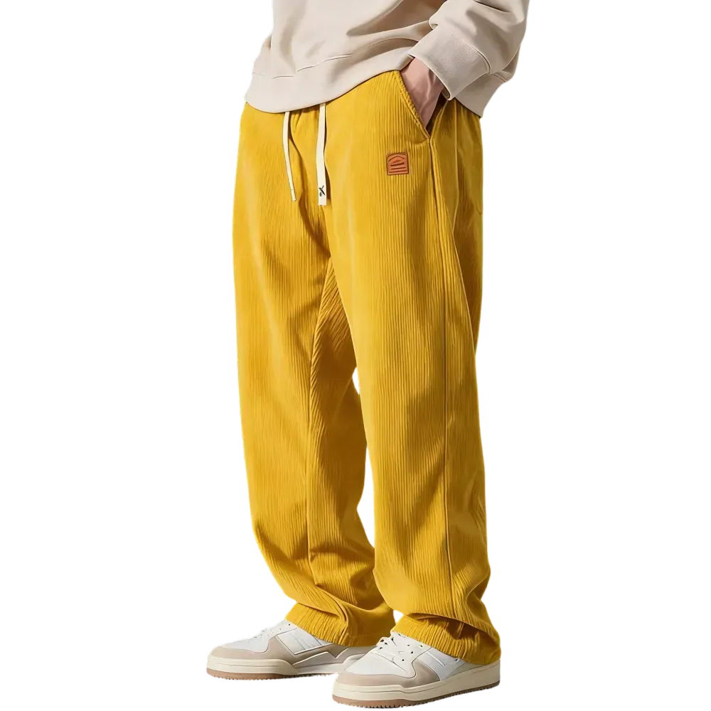⚡Men's Corduroy Straight-Leg Sweatpants Autumn New Arrival Loose Fit Wide-Leg Casual Pants⚡