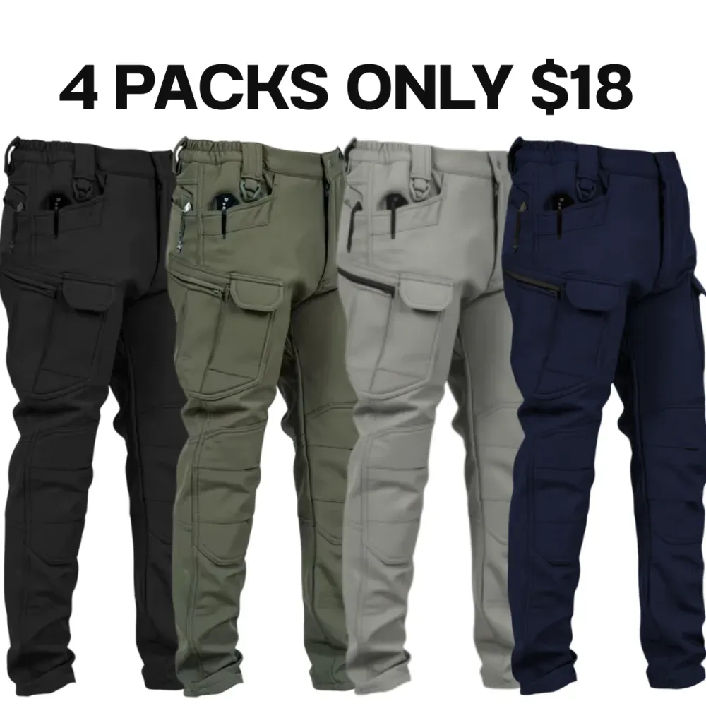 Men's Windproof Fleece-Lined Tactical Pants