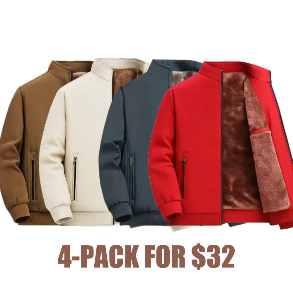 🔥Last Day 48% Off-Men’s Thermal Fleece Zip Jacket – Warm, Durable Outerwear for Fall & Winter Adventures