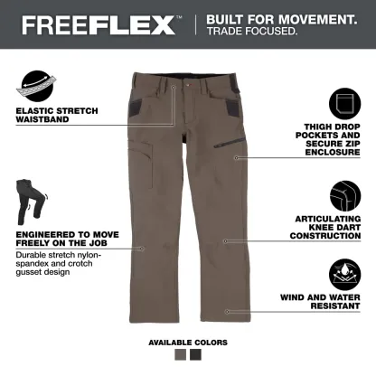Men's 8-PACK FREEFLEX Tech Work Pants with 7 Pockets