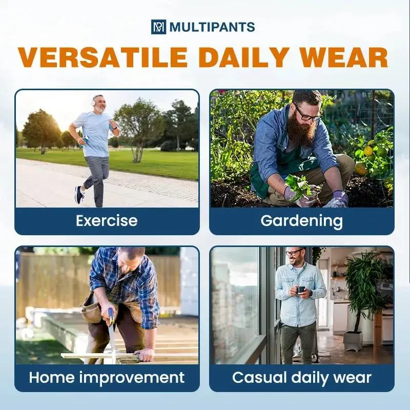 MultiPants - 7 Pack High Stretch Multi-pocket Durable Cargo Pants