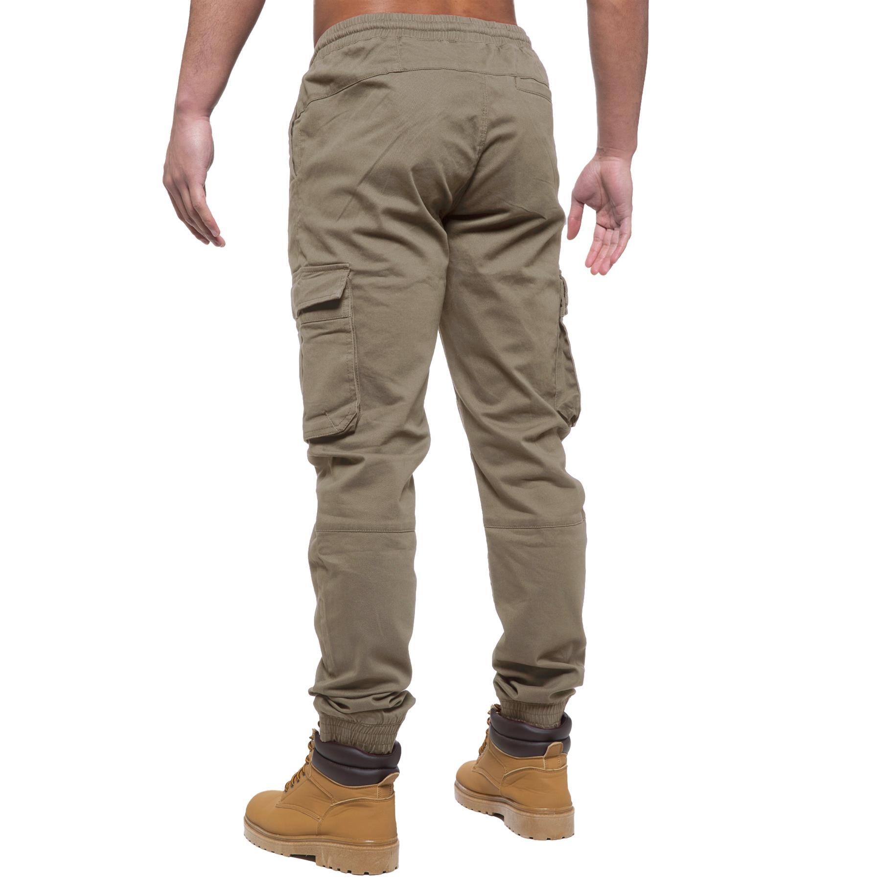 Men's 3Pc Elasticated Combat Casual Pants