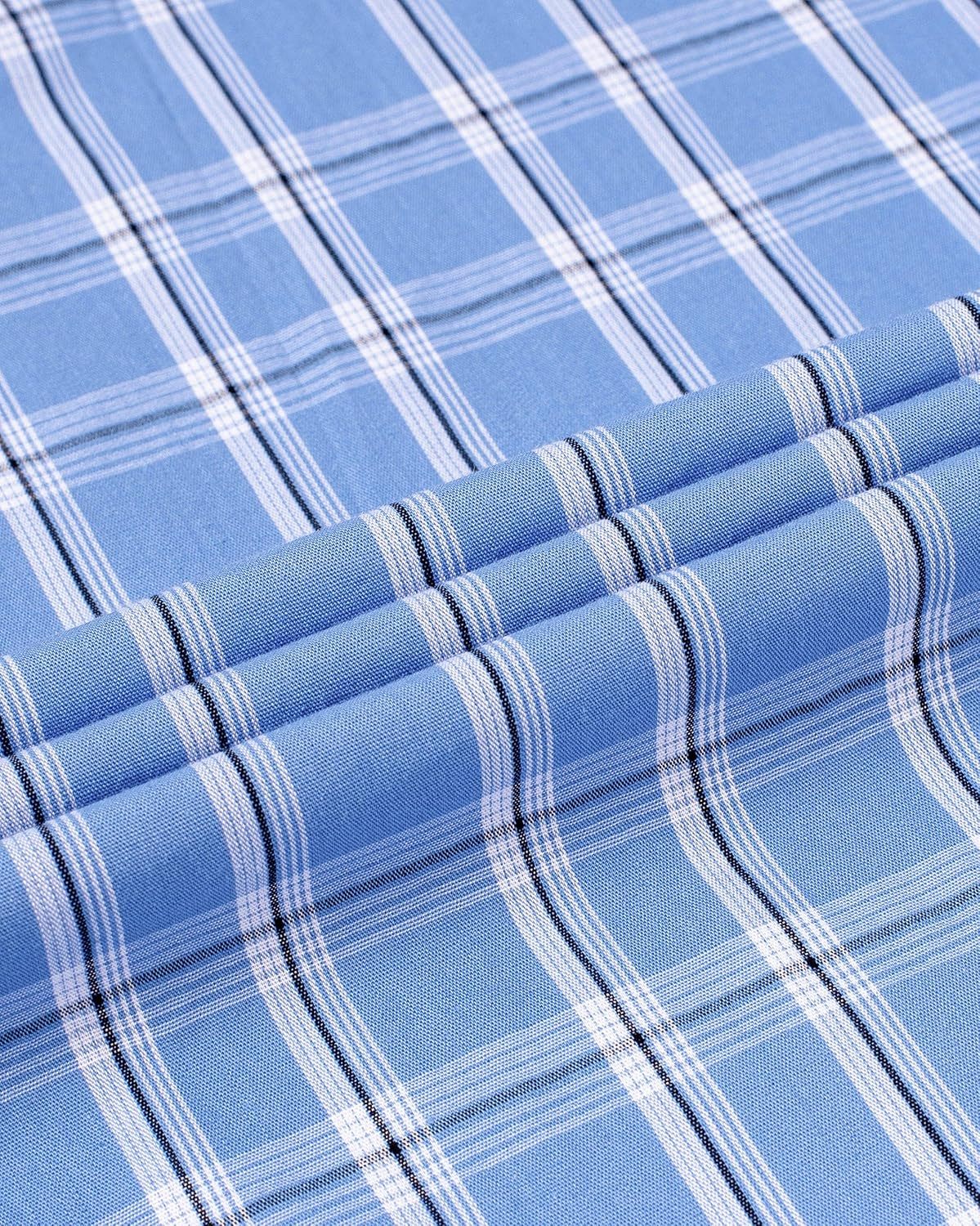 Clearance sale! Men's Plaid Button Down Shirts Cotton Long Sleeve Dress Shirts Regular Fit Gingham Shirts