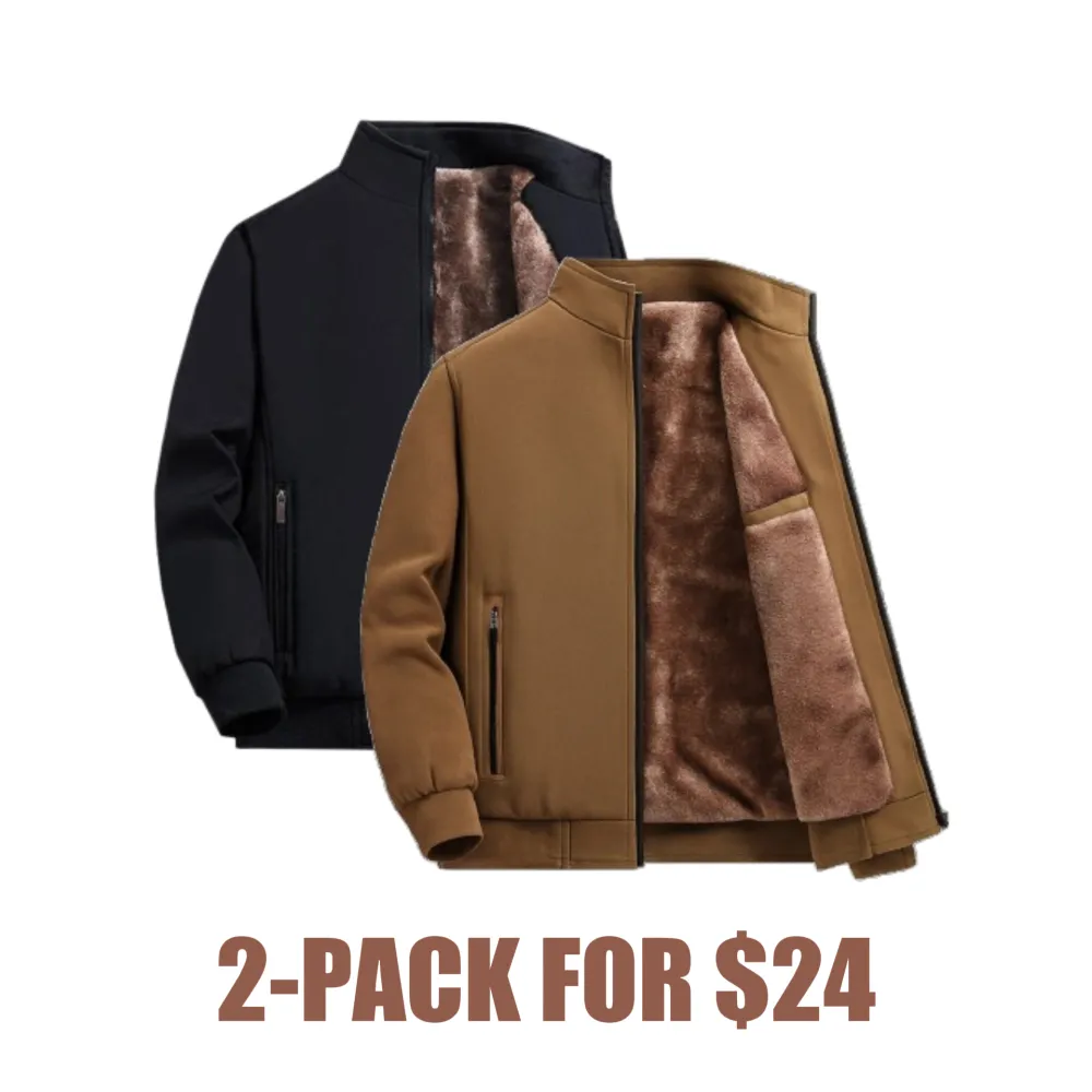 🔥Last Day 48% Off-Men’s Thermal Fleece Zip Jacket – Warm, Durable Outerwear for Fall & Winter Adventures