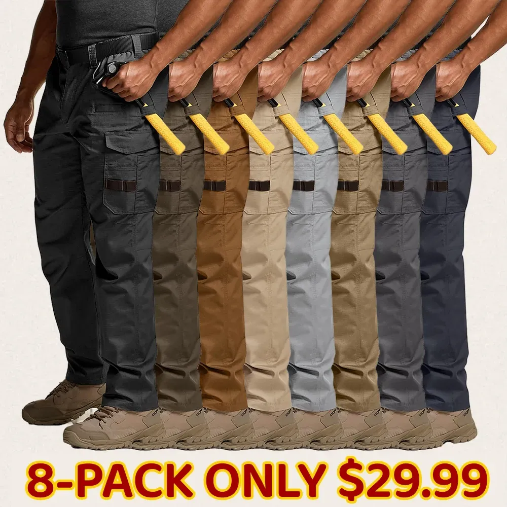 Men's Ripstop Work Pants ,Water Resistant  Outdoor Tactical Pants