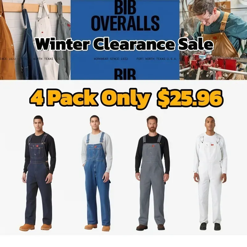 🔥Last Day Promotion!🏆DCS Men's product sells best first 🔥Classic Bib Overalls