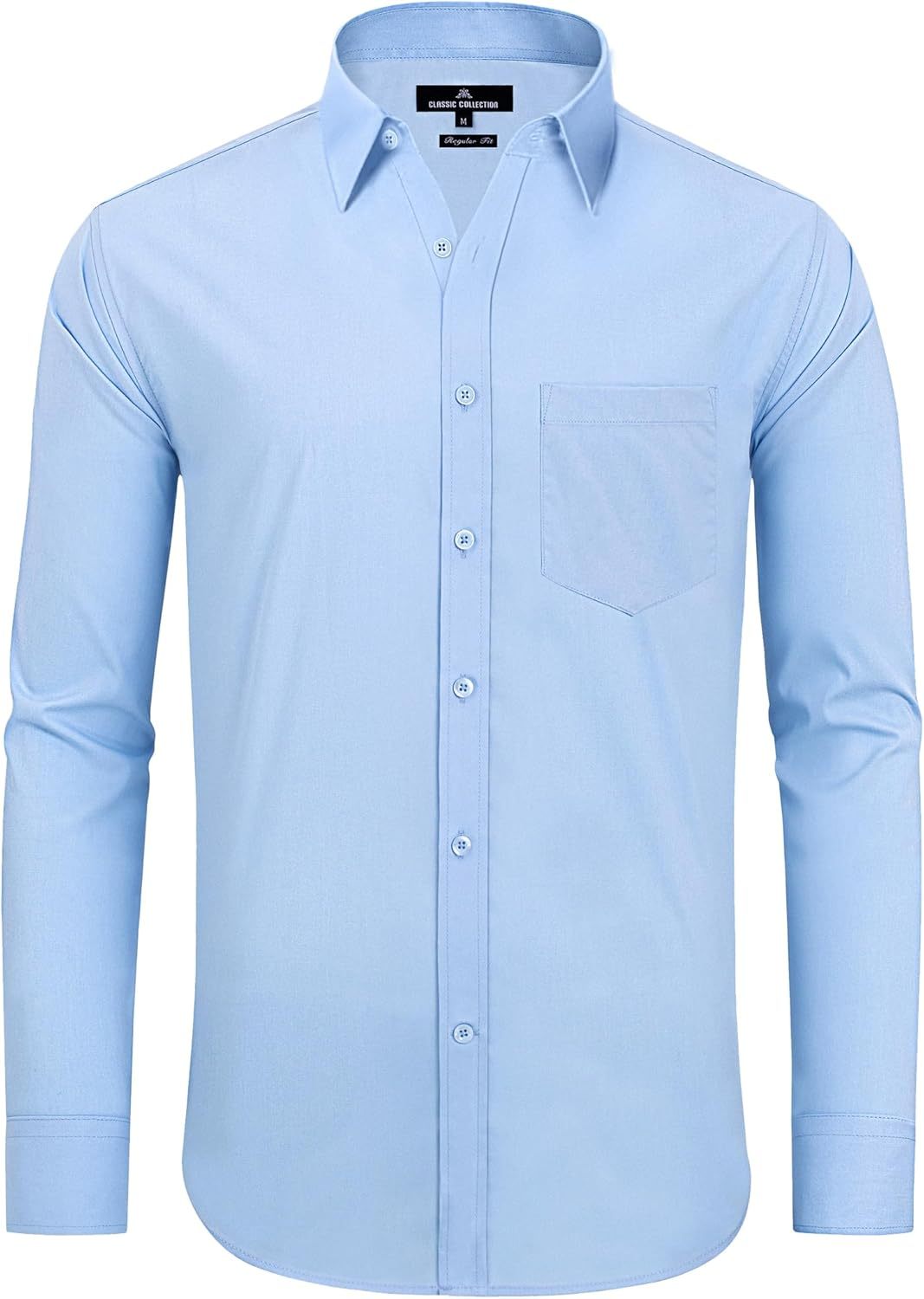 Clearance sale! Men's Plaid Button Down Shirts Cotton Long Sleeve Dress Shirts Regular Fit Gingham Shirts