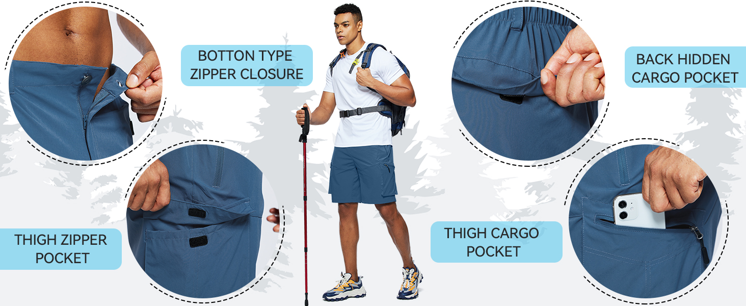 mens travel shorts for outdoor