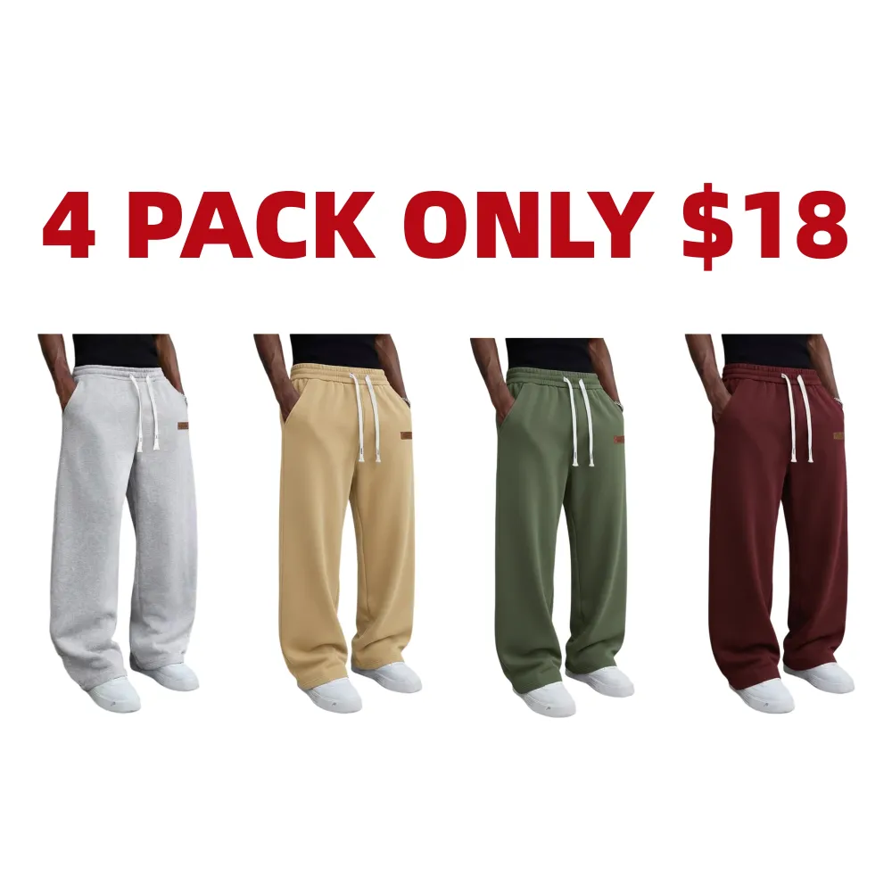 Men’s Loose Straight-Leg Casual Pants