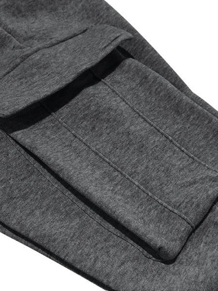 Men's Winter Heavyweight Fleece Lined Casual Set, Loose Fit Sporty Multi-Pocket Workwear Suit, Warm & Comfortable Outerwear