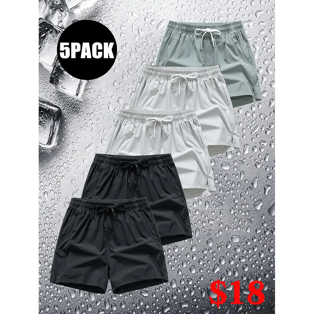 Gym Shorts Quick Dry Breathable Running Athletic Shorts with Zipper Pocket