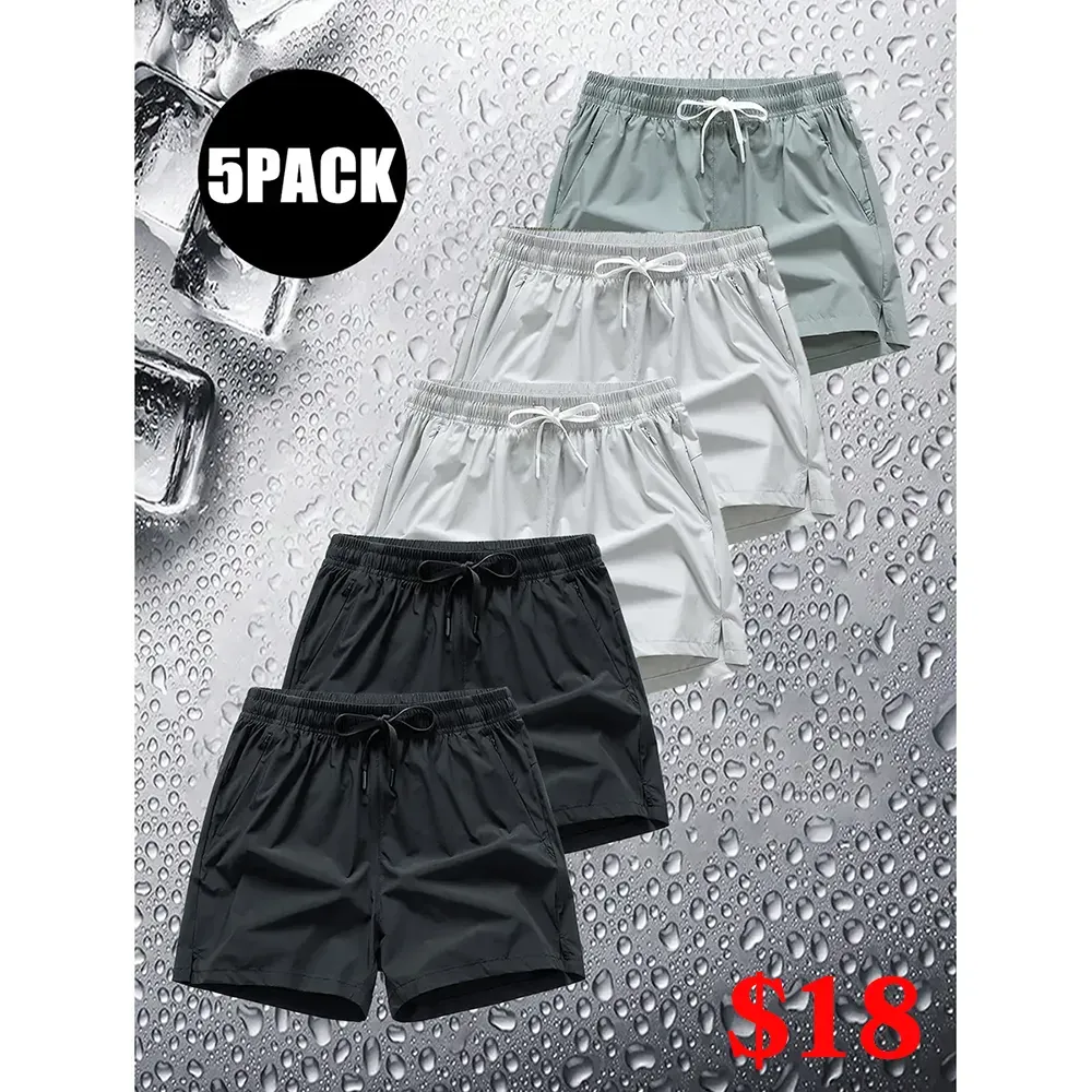 Gym Shorts Quick Dry Breathable Running Athletic Shorts with Zipper Pocket