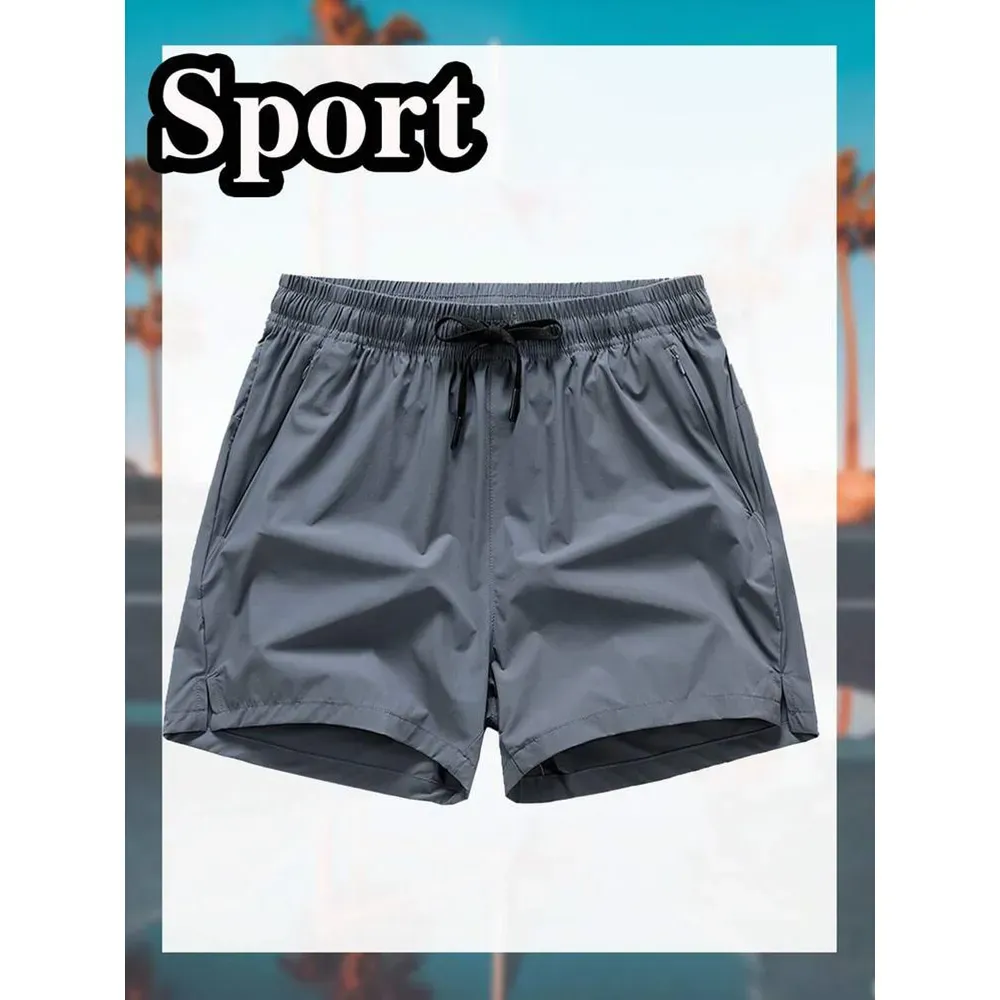 Gym Shorts Quick Dry Breathable Running Athletic Shorts with Zipper Pocket