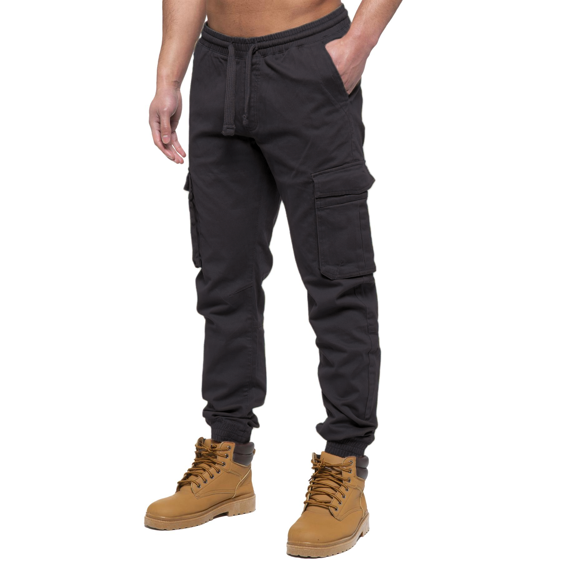 Men's 3Pc Elasticated Combat Casual Pants