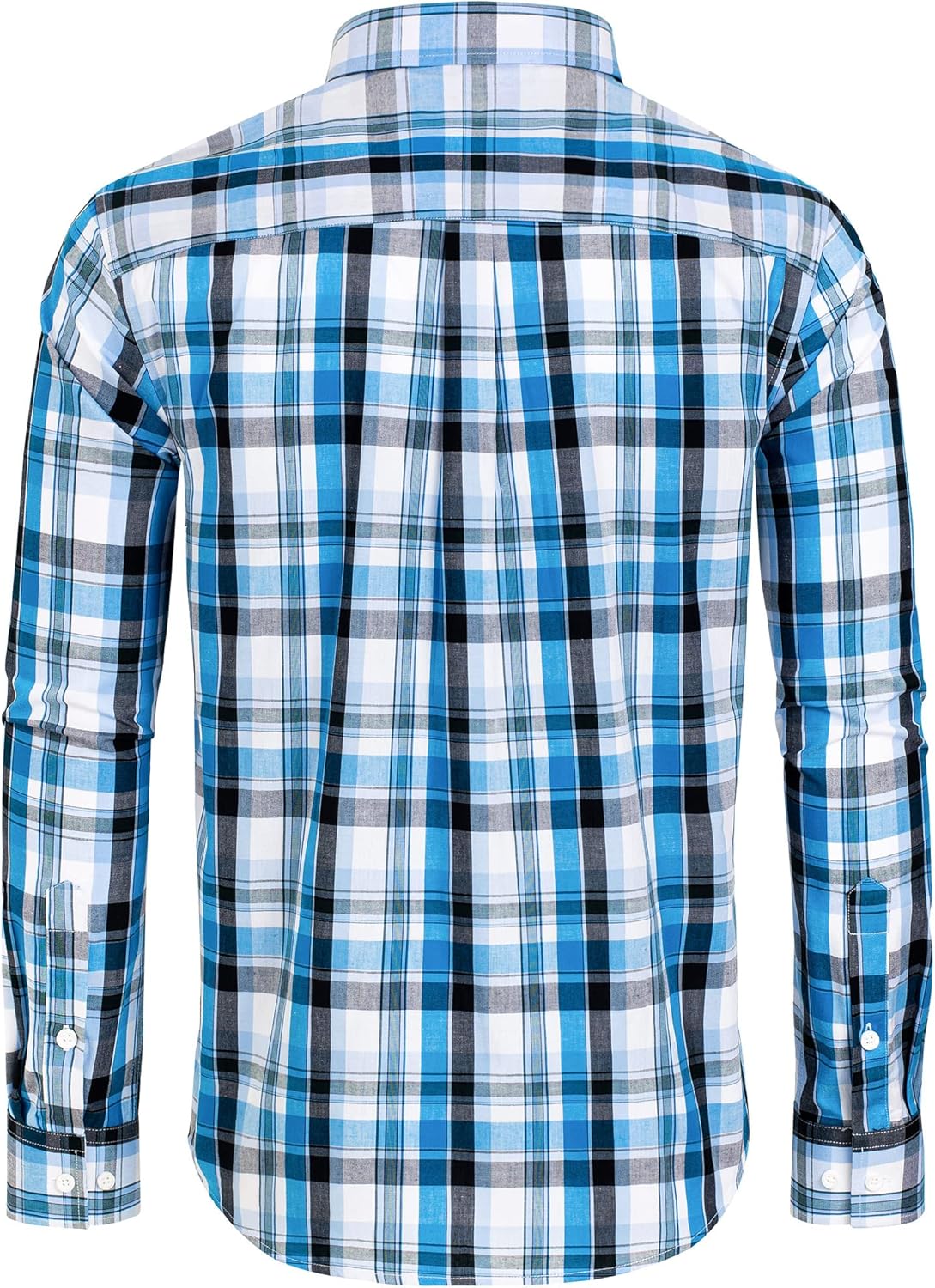 Clearance sale! Men's Plaid Button Down Shirts Cotton Long Sleeve Dress Shirts Regular Fit Gingham Shirts