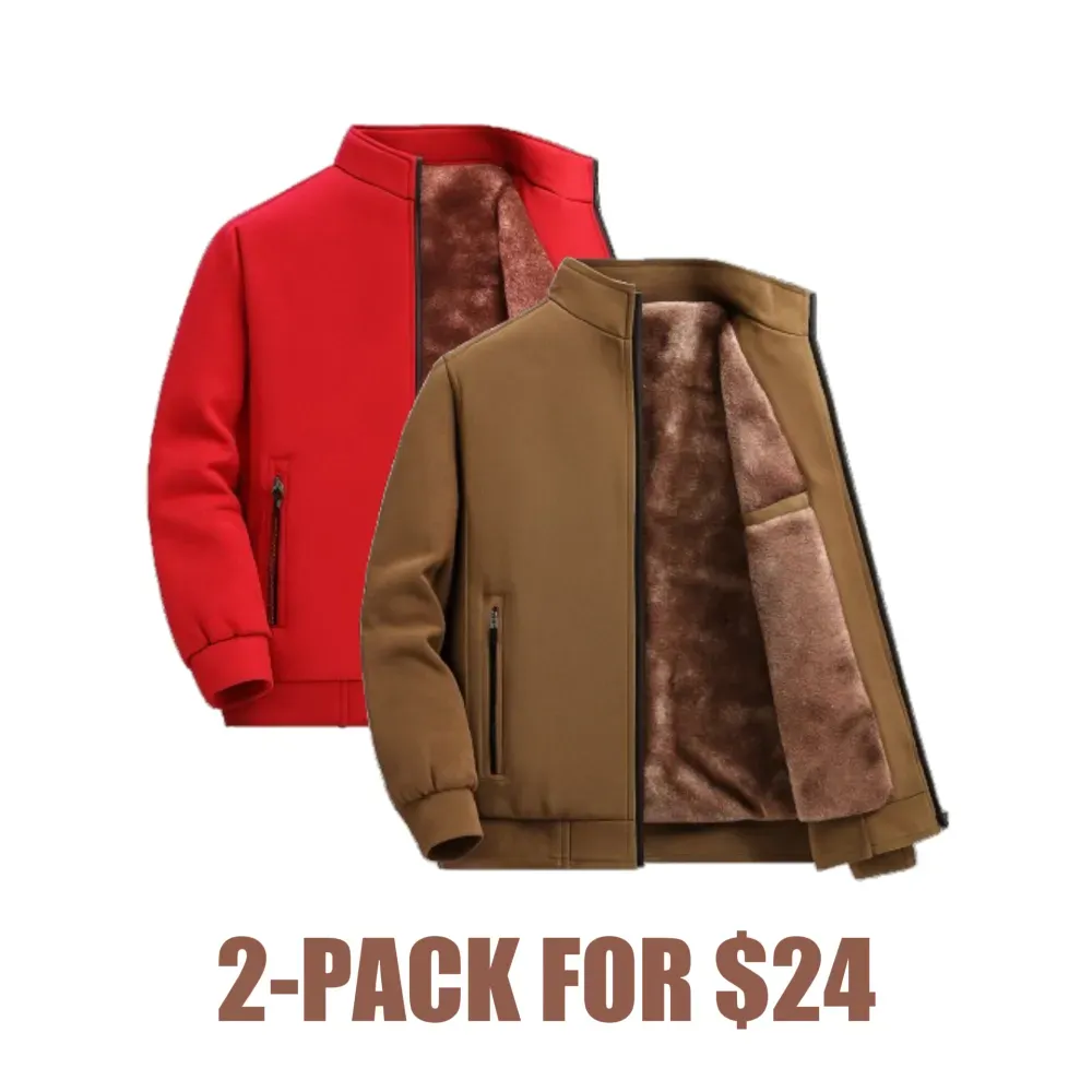 🔥Last Day 48% Off-Men’s Thermal Fleece Zip Jacket – Warm, Durable Outerwear for Fall & Winter Adventures