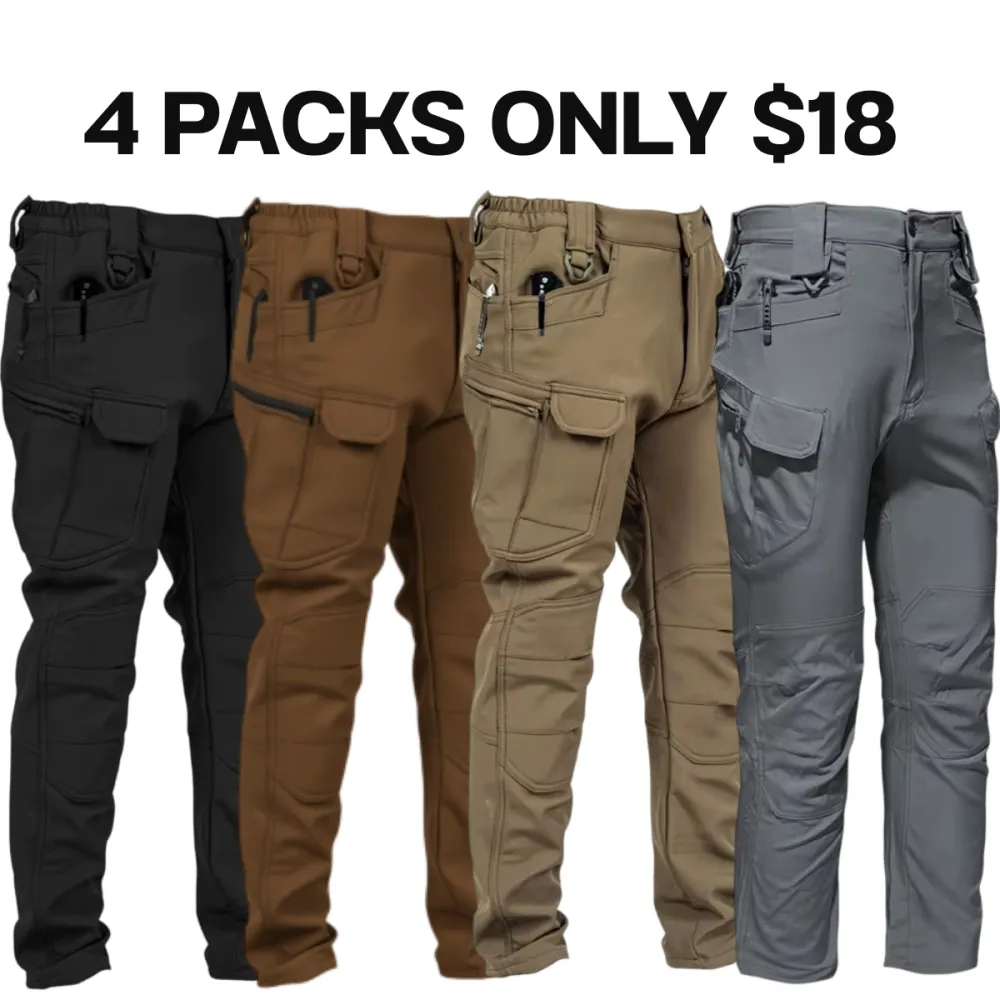 Men's Windproof Fleece-Lined Tactical Pants