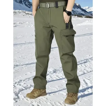 Men’s Tactical Fleece Pants: Multi-Pocket, Windproof Warm (Soft Shell, Fall/Winter)