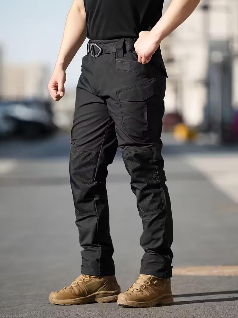 Men's Flex Stretch Tactical Pants, Water Resistant Ripstop Cargo Pants