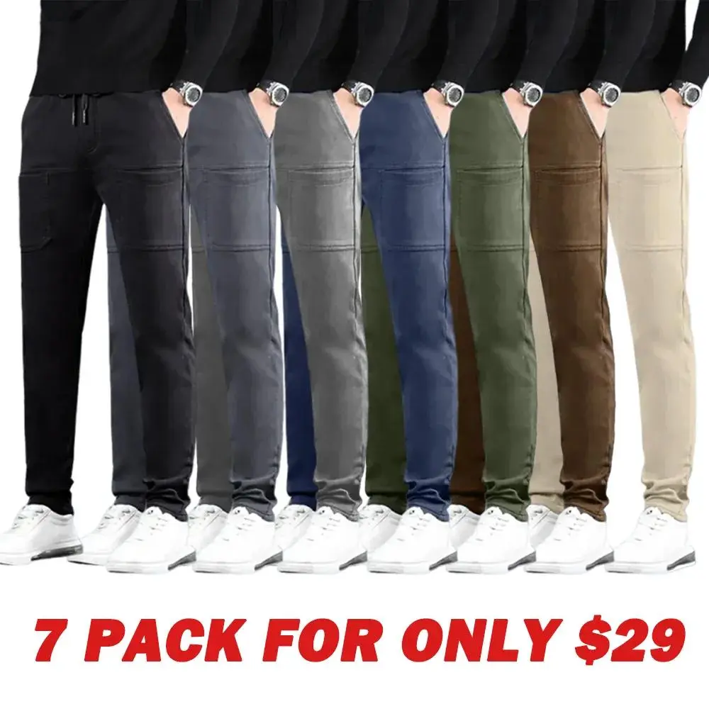MultiPants - 7 Pack High Stretch Multi-pocket Durable Cargo Pants