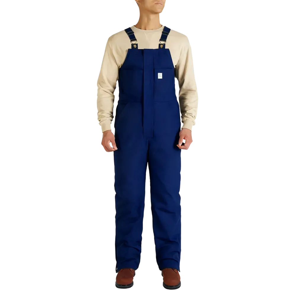 Men's Cold-Weather Insulated Bib Overalls - Loose-Fit Canvas + Tool Pockets