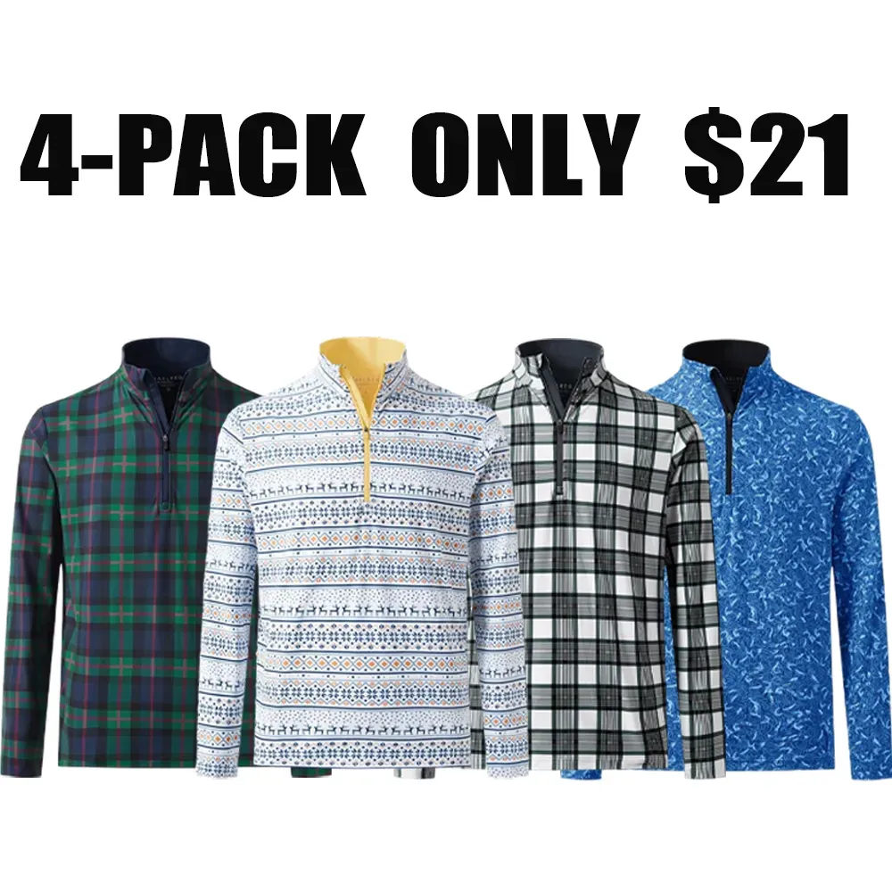 Men’s 1/4 Zip Printed Athletic Top