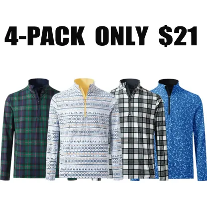 Men’s 1/4 Zip Printed Athletic Top