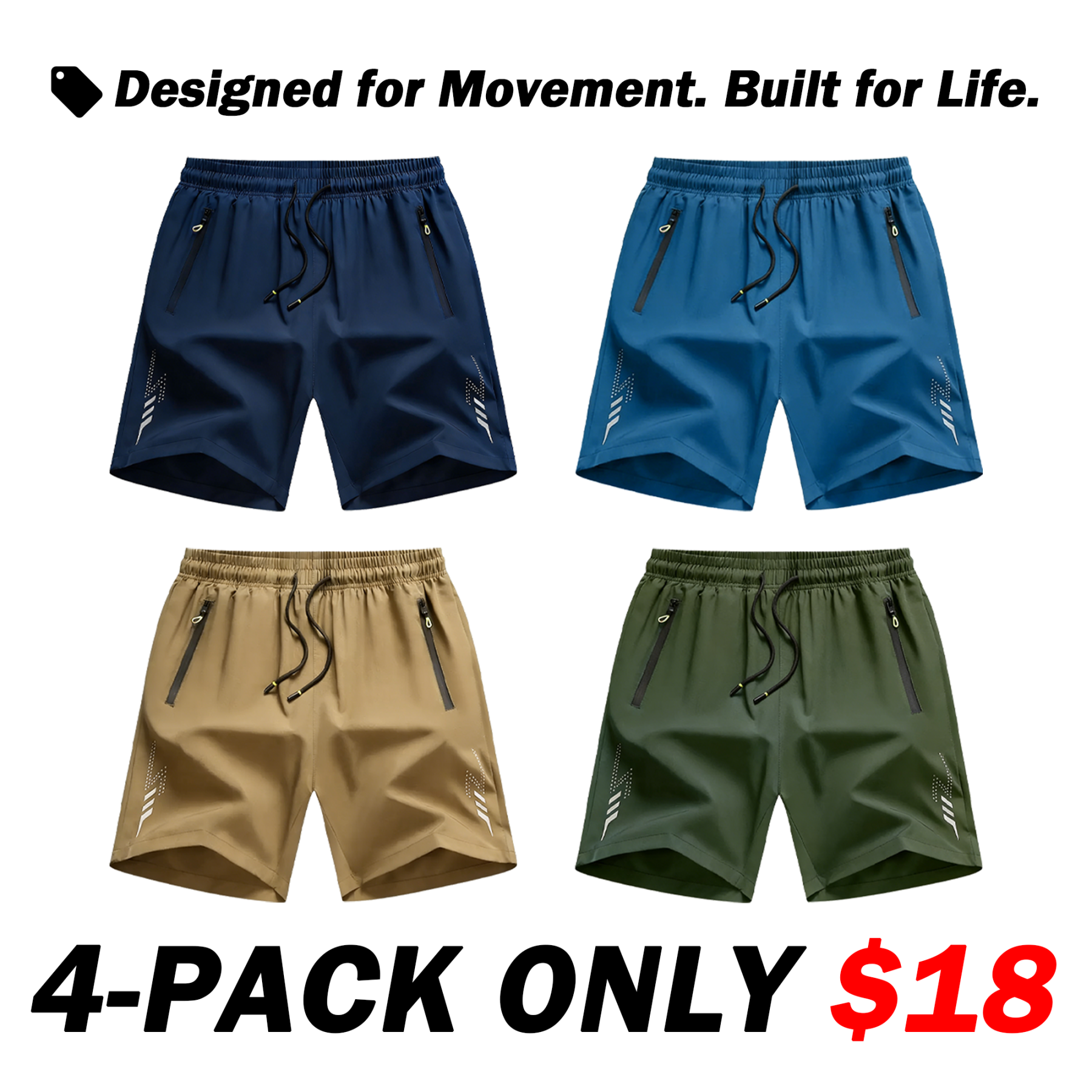 ⚡Today Only 90% Off🔥Men's Lightweight Casual Sports Shorts