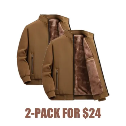 🔥Last Day 48% Off-Men’s Thermal Fleece Zip Jacket – Warm, Durable Outerwear for Fall & Winter Adventures