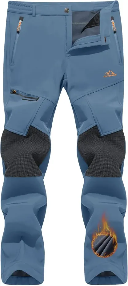 Men's Snow Ski Pants Winter Fleece Lined Pants for Mens