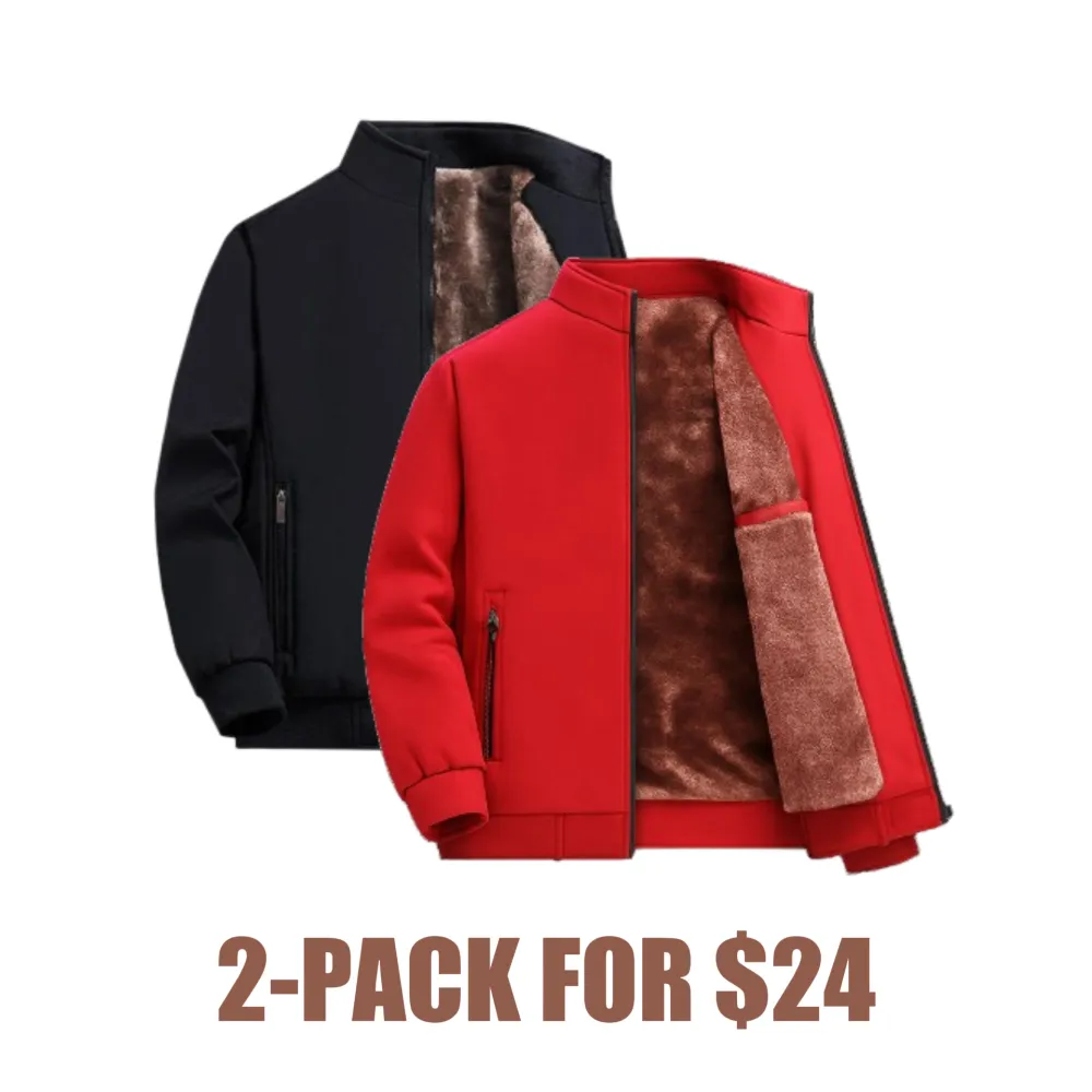 🔥Last Day 48% Off-Men’s Thermal Fleece Zip Jacket – Warm, Durable Outerwear for Fall & Winter Adventures