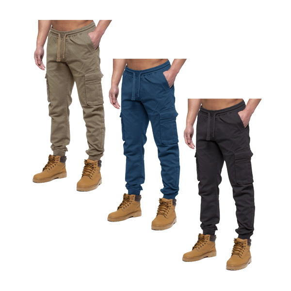 Men's 3Pc Elasticated Combat Casual Pants