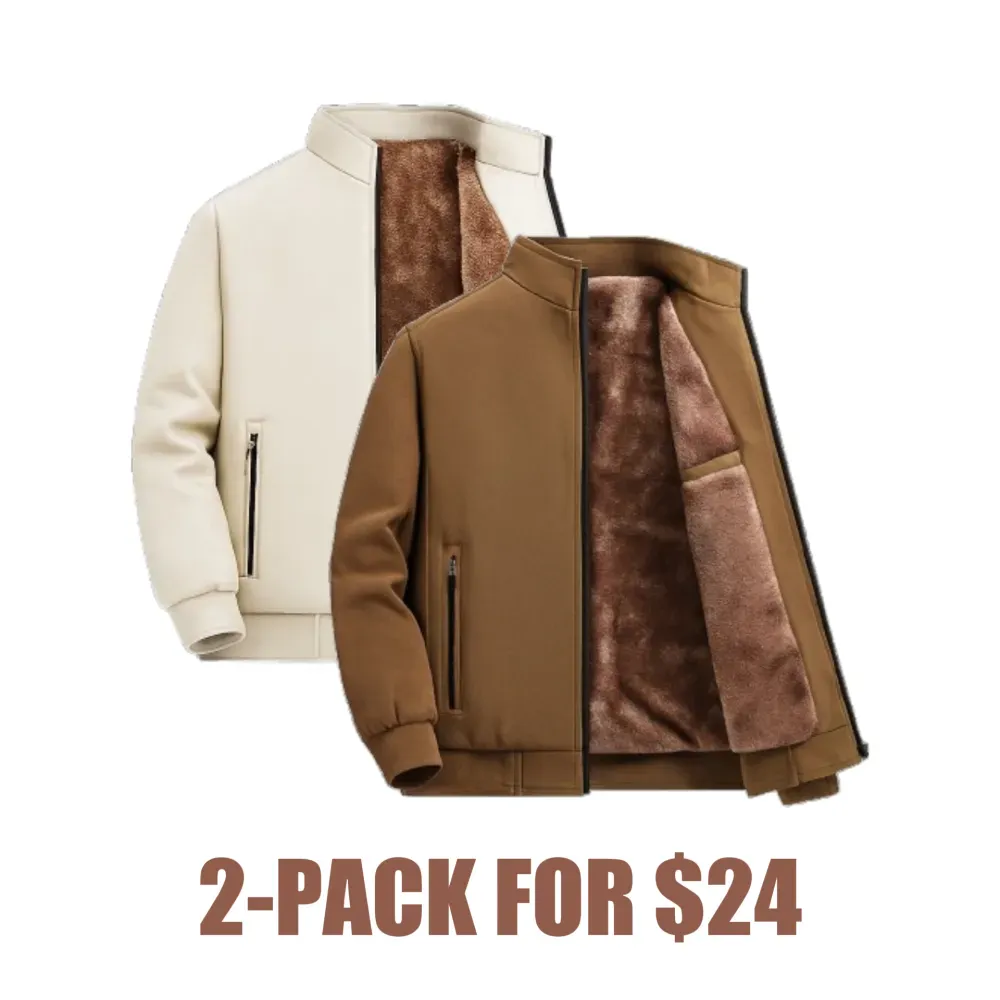 🔥Last Day 48% Off-Men’s Thermal Fleece Zip Jacket – Warm, Durable Outerwear for Fall & Winter Adventures