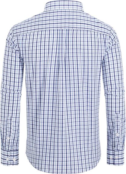 Clearance sale! Men's Plaid Button Down Shirts Cotton Long Sleeve Dress Shirts Regular Fit Gingham Shirts