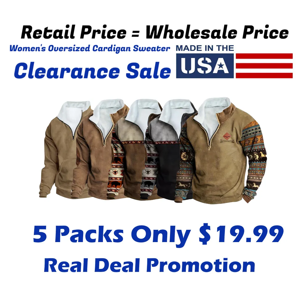 Men’s Ethnic Pattern Zip-Up Fleece Hoodie – Warm. Stylish. One-of-a-Kind. 🔥 Limited-Time Offer — 40% OFF This Week Only!