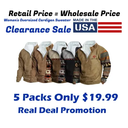 Men’s Ethnic Pattern Zip-Up Fleece Hoodie – Warm. Stylish. One-of-a-Kind. 🔥 Limited-Time Offer — 40% OFF This Week Only!