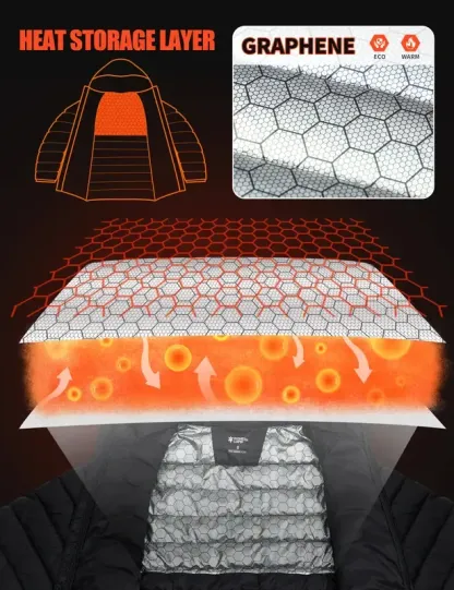 Mens Lightweight Packable Outdoor Hooded  Puffer Jacket