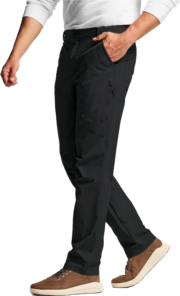 Men's Vent Stretch Pants, Quick Dry Lightweight Casual Cargo Pants, Water Resistant Straight-Fit Utility Work Pants
