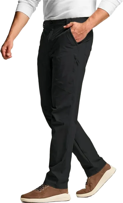 Men's Vent Stretch Pants, Quick Dry Lightweight Casual Cargo Pants, Water Resistant Straight-Fit Utility Work Pants