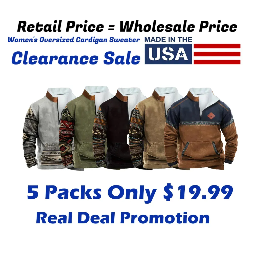 Men’s Ethnic Pattern Zip-Up Fleece Hoodie – Warm. Stylish. One-of-a-Kind. 🔥 Limited-Time Offer — 40% OFF This Week Only!