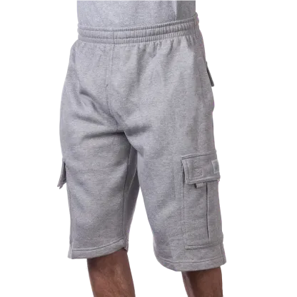 Men's Heavyweight Fleece Cargo Shorts 6 Pockets Relaxed Fit Sweat Shorts