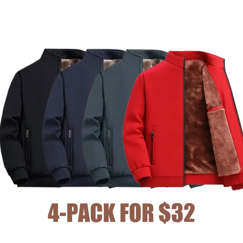 🔥Last Day 48% Off-Men’s Thermal Fleece Zip Jacket – Warm, Durable Outerwear for Fall & Winter Adventures