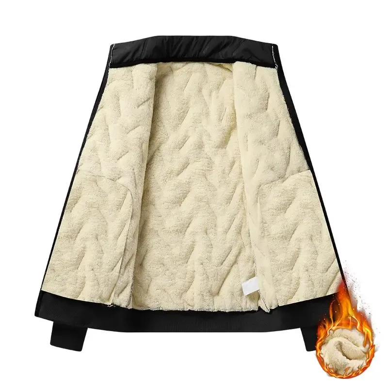 Men's Hooded Fleece Casual Set Stand Collar Jacket & Pants