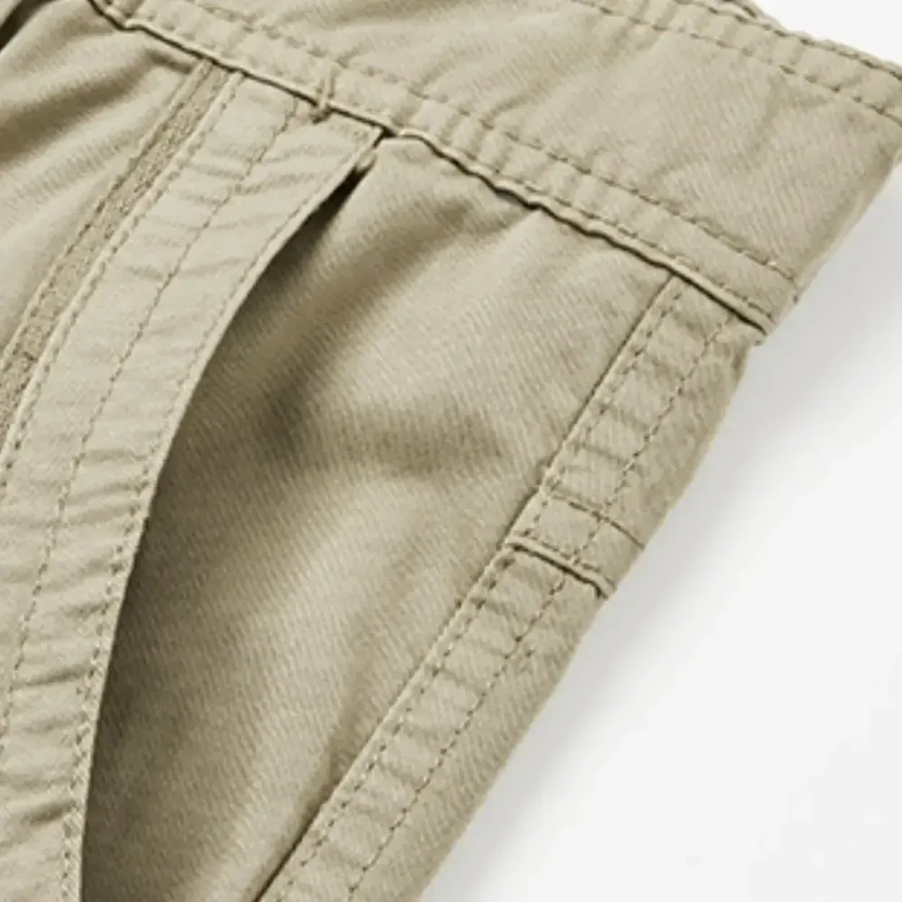 Workwear pants for spring and autumn, men's fashion trend pants, men's multi-pocket casual long pants