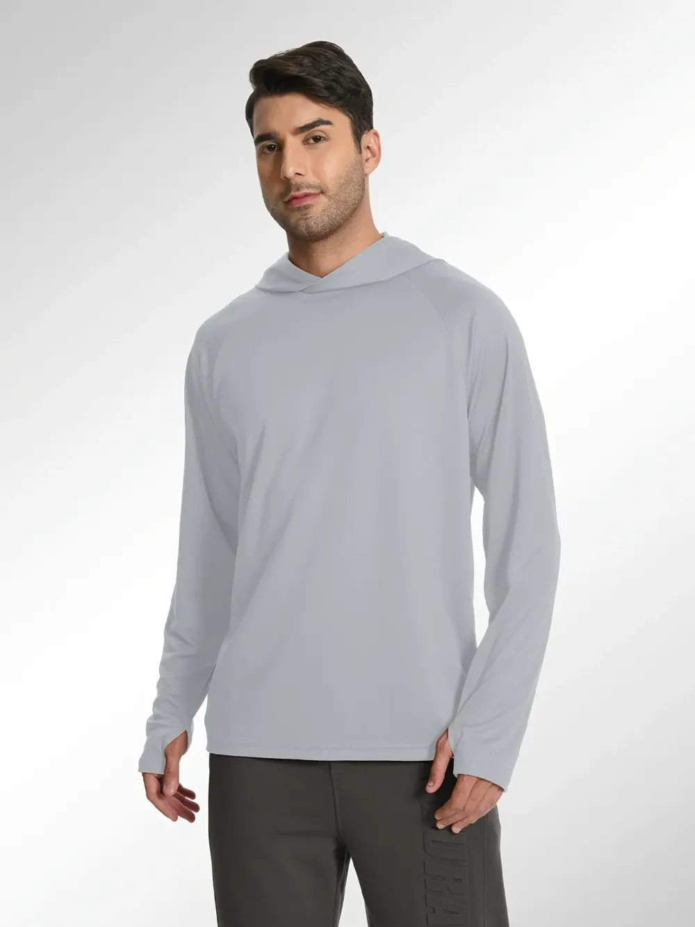 Men's Athletic Hooded Long Sleeves-Quick Dry Running Shirts