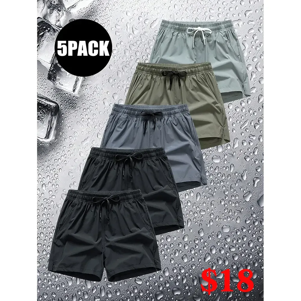 Gym Shorts Quick Dry Breathable Running Athletic Shorts with Zipper Pocket